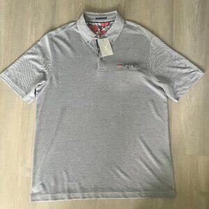 New Nicoby By Age Of Wisdom Mens Polo Gray Large Short Sleeve Modal Slub Casual